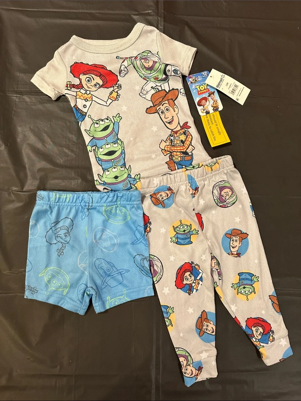 Disney Toy Story Toddler Pajama Set - Gray, Blue, Red